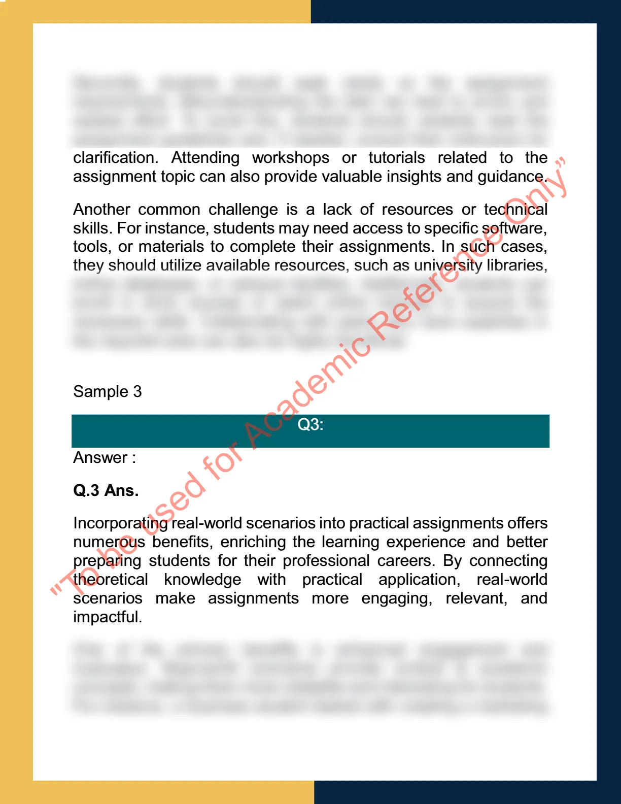 Practical Assignment Help Question Answer Sample 3